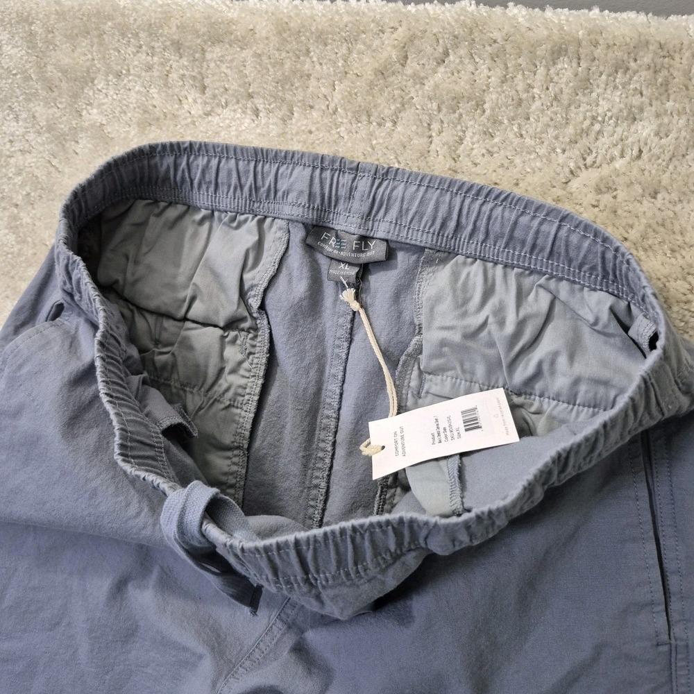 Free Fly Stretch Canvas Shorts Mens XL Gray 7 Inch Drawstring Bamboo Beach Skate - Picture 4 of 8